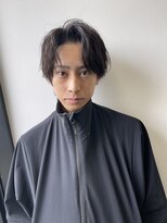 センターパートニュアンスパーマビジネス