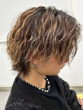 フゥ 宇都宮(FeU) 波巻きパーマメンズパーマメンズヘアツーブロックツイストパーマ