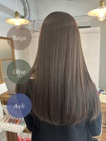 リリー 勝田台店(Lilly)&nbsp;〈Lilly勝田台 佐藤愛〉ブリーチなしWカラー＊オリーブベージュ