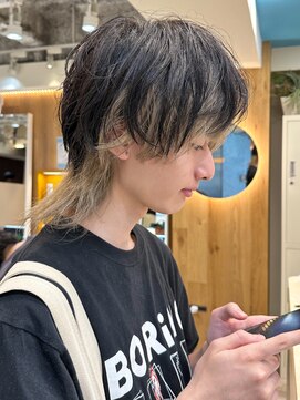 ルースト 渋谷店(ROOST) マッシュウルフ×インナーカラー