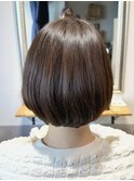 ★30代40代50代大人丸みショートカット髪質改善カラー根元パーマ