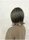 オリーブグレージュ　ミディアムヘア