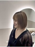 ★美髪アンブレラ切りっぱなしボブ