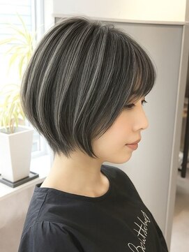 ヘアーカッティングガーデン ジャック モアザン 梅田店 ボブ/ショートボブ/ハイライト/20代/30代/大人女性/白髪ぼかし