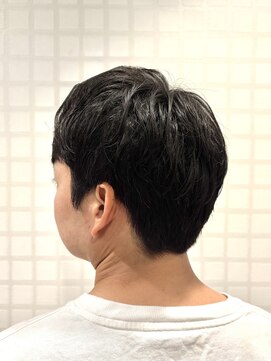 銀座マツナガ 浅草店 前髪あり刈り上げなしビジネスナチュラルセット簡単パーマ