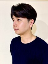 韓国メンズヘア　センターパート　ニュアンスパーマ