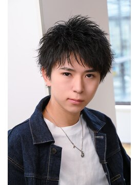 ネイビー(NAVY) ビジネスヘアにも対応可能 アップバング