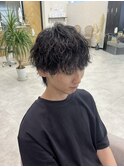 波巻きパーマ メンズマッシュパーマ