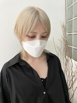 ロマーリ 岡山店(LOMARLIE)&nbsp;10代20代ミルクティーベージュブロンド岡山ブリーチダブルカラー