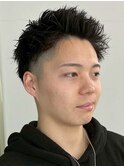 アップバング 刈り上げ ツーブロック スパイキーショート 20代
