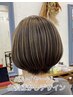 バレイヤージュ風白髪ぼかし+極艶潤トリートメント+カット