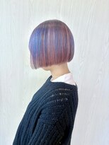 エクラヘア(ECLAT HAIR) ピンク×ブルー ツートンカラー