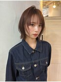 >>くびれボブ ピンクブラウン