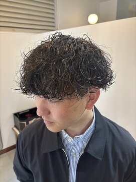 アンド グラフ(& Graph.) 波巻きパーママッシュツーブロックメンズカットパーマ