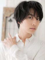 メンズヘア ビーセカンド 草加店(MENS HAIR B-2)&nbsp;20代30代清潔感ブラック無造作メンズパーマ社会人ショートT草加