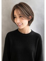 ブランニュー オーバー 難波店(Brandnew over)&nbsp;【Brandnew】ハイライトカラー＿白髪ぼかし＿大人ショートボブ