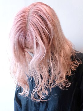 アルバム 銀座(ALBUM GINZA) ピンクロング_ホワイトアッシュエアリーミディ_ba317402