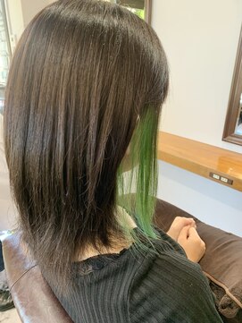 ストップレディー(stop lady) インナーカラー+エメラルドグリーン