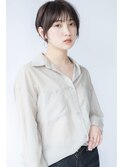 アッシュブラック☆ハンサムショート 20代・30代ララポート福岡