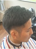 ツーブロックショート七三