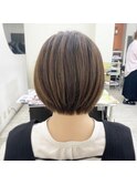 松山市/20代/30代/40代/伸ばしかけのまるみボブ