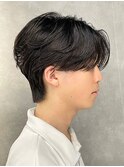 センターパートニュアンスパーマ韓国カルマパーマコンマヘア
