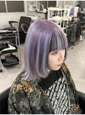 【パープルカラー×水色エクステ】SAKI