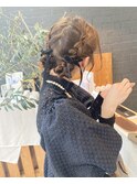 編み込みお団子アレンジ