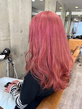 ヘア ルーナ バイ アプリーレ(hair lune by Aprire) 大人可愛いチェリーピンクビビッド発色韓国風小顔ヘア