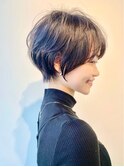 ◇大人可愛い20代30代40代50代前下がりショートボブ丸みショート