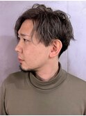 グレーカラー 刈り上げ ツーブロック センターパート【札幌】
