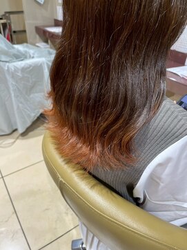 ウィーブシャイン (Weve SHINE) オレンジ/裾カラー/インナーカラー/暖色系カラー