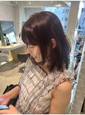 ミディアムレイヤー/ブリーチなしラベンダーブラウン