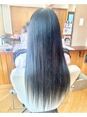 編み込みエクステ　黒髪ロング♪