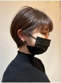 マッシュショート/マロンブラウン/２０代ショート