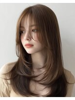 オンク 新宿(onk)&nbsp;黒髪/グレーベージュ/レイヤーロング/前髪パーマ[新宿駅]