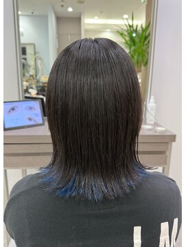 アルテヘアー(arte HAIR) 【arte HAIR】インナーカラー/ネイビーカラー/ミディアムボブ