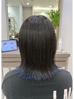 アルテヘアー(arte HAIR) 【arte HAIR】インナーカラー/ネイビーカラー/ミディアムボブ