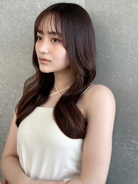 シーシンジュク 新宿南口(Sea shinjuku) ココアベージュ×レイヤー[小顔/黒髪/オリーブグレー]