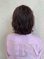 ジーナ 札幌(Zina)&nbsp;美髪＊暗めパープル＊パーマ風アレンジ＊髪質改善＊Zina札幌