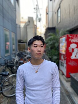 クフィア メンズヘアー カンポ 天王寺店(CUFFIA MEN'SHAIR CAMPO) センター分けマンバンヘアアップバングオールバック