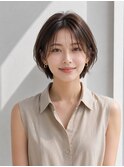 誰でも似合う黄金バランスの菱形ショート