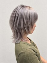 マンス ルージュ 博多店(Mince Rouge)&nbsp;ウルフカット×ホワイトグレージュ