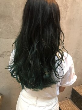 ソルトウォーター(SALT WATER) 外国人風グラデーションカラー  ディープグリーン