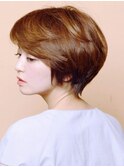 大人ショートボブ「マテリアル×ぬけ感」 