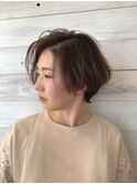 ハンサムショート/前下がり/丸みショート/30代/くびれ
