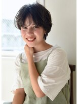 ユノ(juno)&nbsp;【Lepes】ナチュラル耳かけショート♪ワンカールパーマ