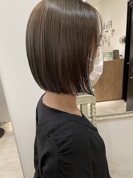 フリッカ(Flicka) 切りっぱなし×ミルクティーブラウン