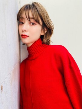 エイミー(Aimee) Aimee 町田　ハニーベージュ×束間バング