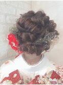 着物ふわふわヘアアレンジ